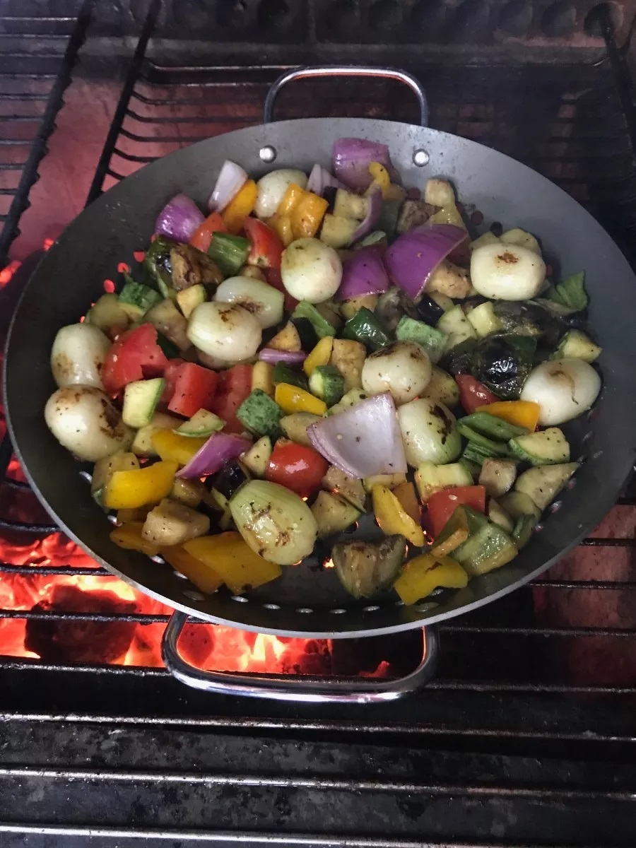 Grelha De Churrasco Para Carne Legumes